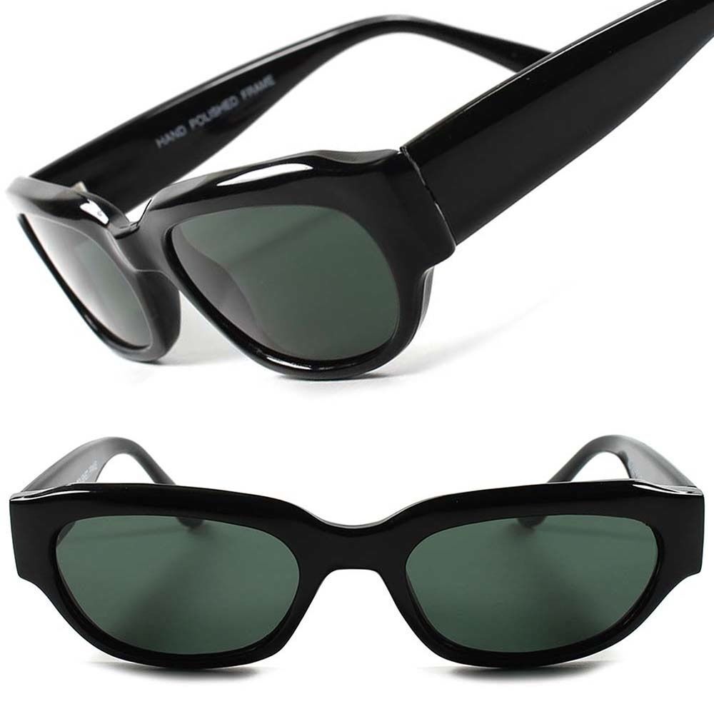 Classic Black Mens Womens Vintage Retro Fashion Small Rectangle Sunglasses B92